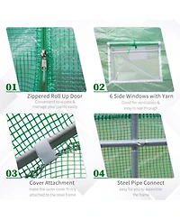 Outsunny 11.5' x 10' x 6.5' Portable Walk-In Tunnel house,