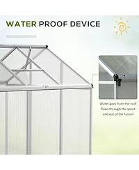 Outsunny 6' x 6' Portable Outdoor Walk-In Garden house w/ Roof Vent