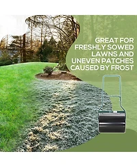 Outsunny 202.2 lbs Combination Push/Tow Lawn Roller Filled w/ or Water