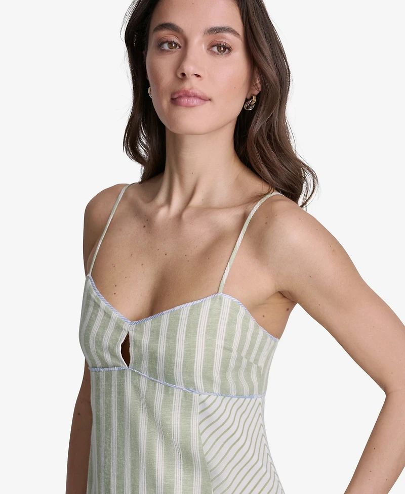 Bcbg Women's Striped High-Low Midi Dress