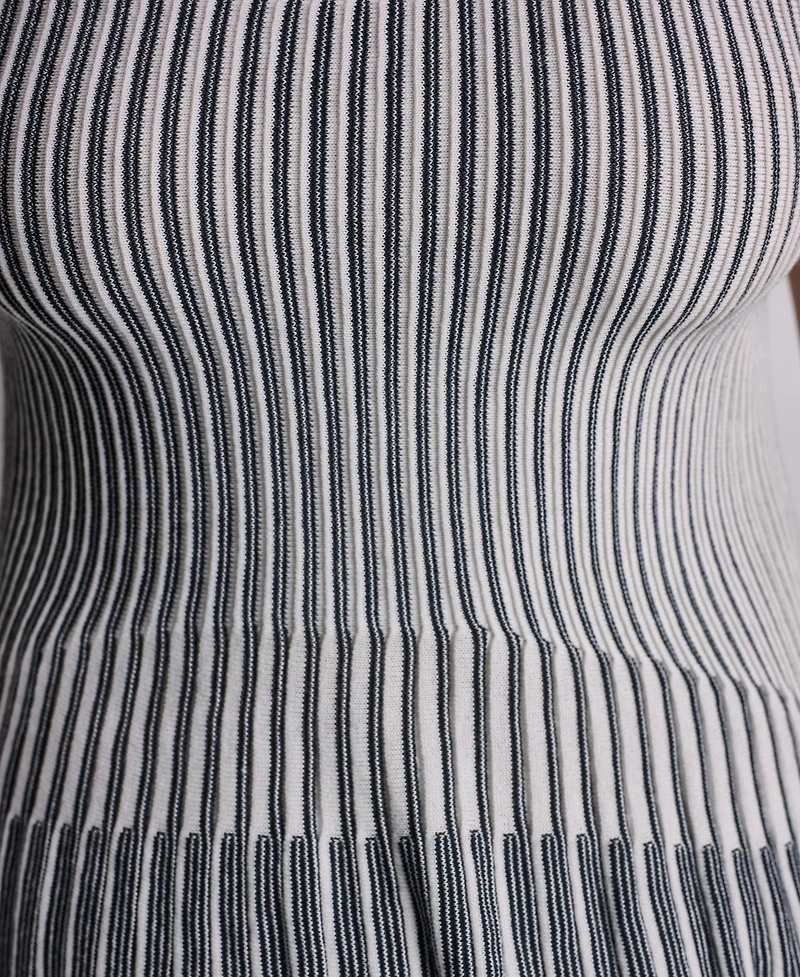Bcbg Women's Striped Sleeveless Viscose Tank Top