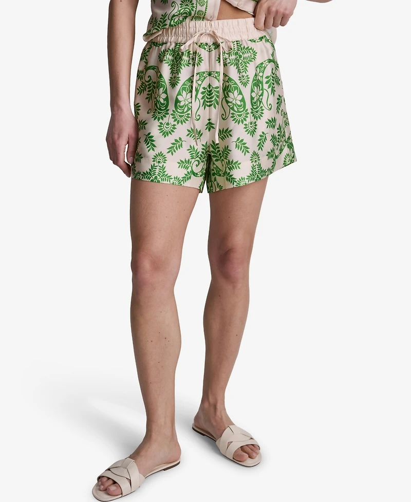 Bcbg Women's Botanical Print Pull-On Polyester Shorts
