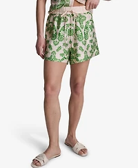 Bcbg Women's Botanical Print Pull-On Polyester Shorts