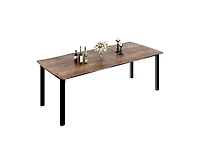 gaomon 6-8 Person Modern Wooden Dining Table with Wave Edge