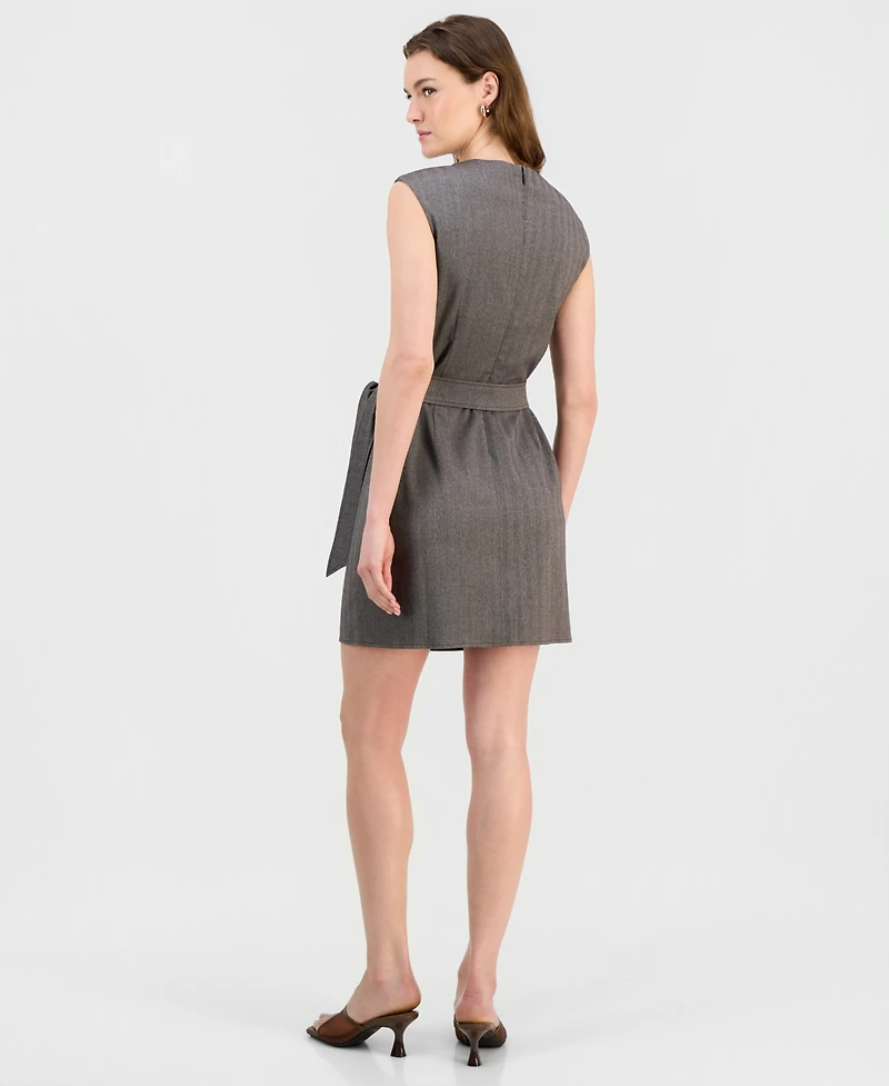 Sam Edelman Women's Tailored Side-Tie Mini Dress