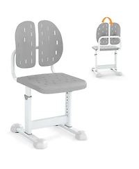 Gouun Height-Adjustable Kids Study Chair with Double Backrest Support
