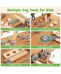 Slickblue Kids Rolling Tool Cart 2-in-1 Construction Playset Toy