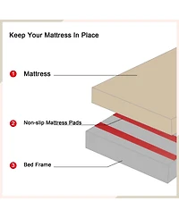 Streamdale Furniture Queen Led Usb Pinewood Bed w/ Tall Headboard