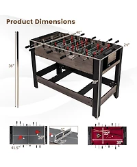Slickblue Multi-Game Table Combo with Pool and Billiards for Home Fun