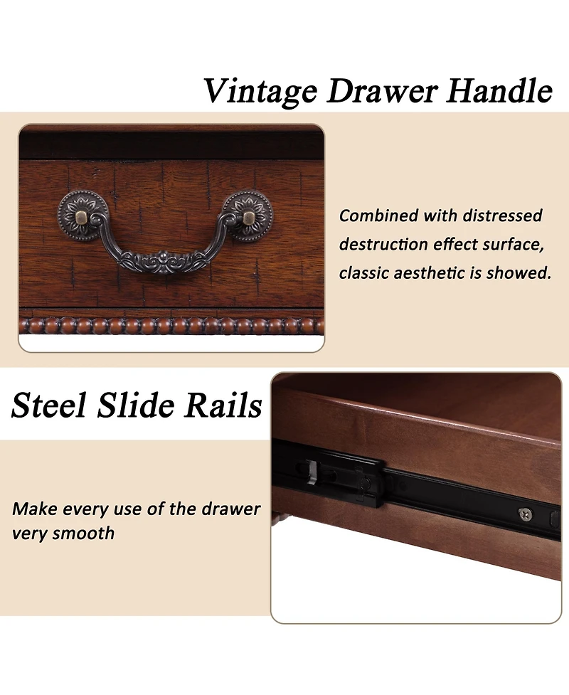 Rainsken Rectangular Wooden Coffee Table