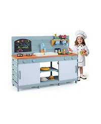 Slickblue Kids Kitchen Playset with Stove Pretend Play Toy for Boys Girls
