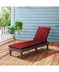 Gouun 3-Position Outdoor Recliner Lounge Chair with Removable Cushion