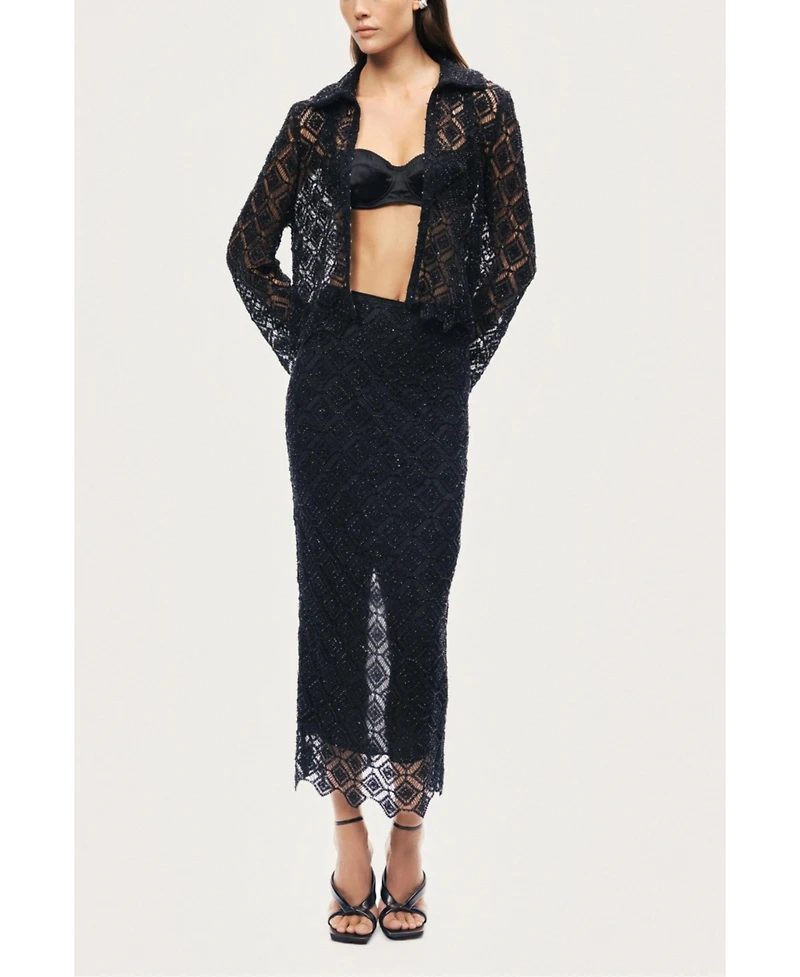 Nocturne Women's Lace Sheer Jacket