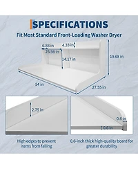 Homfan 2-Tier Washer and Dryer Countertop Organizer Shelf - Space-Saving Laundry Room Storage