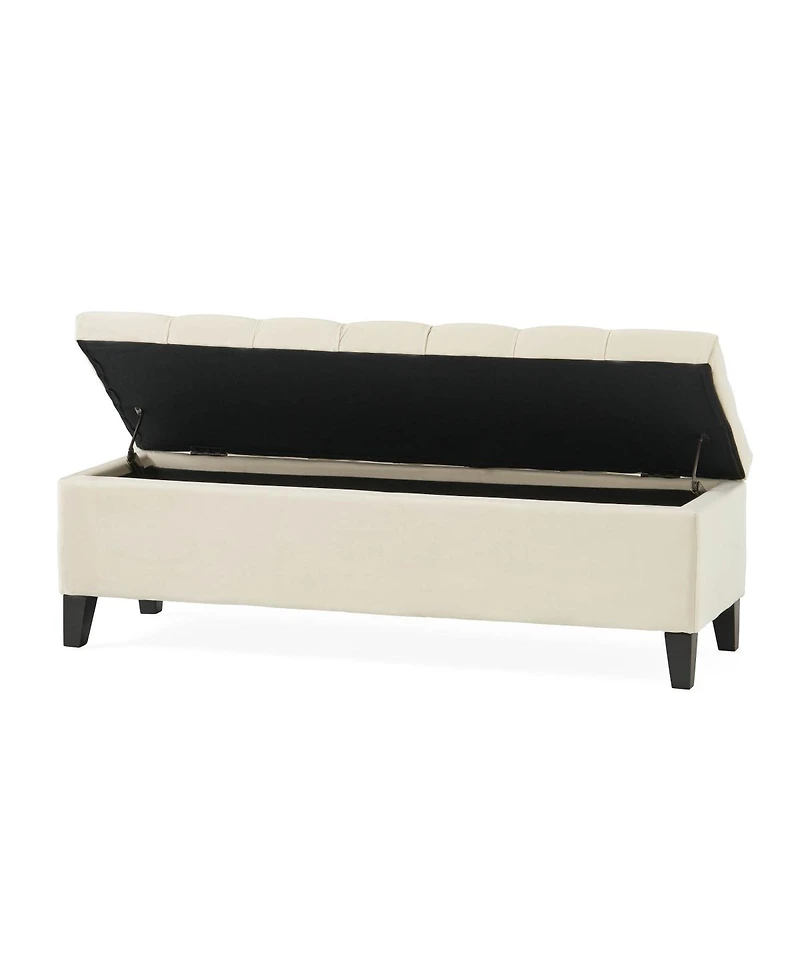 Streamdale Furniture Button Tufted and Diamond Stitched Storage Ottoman