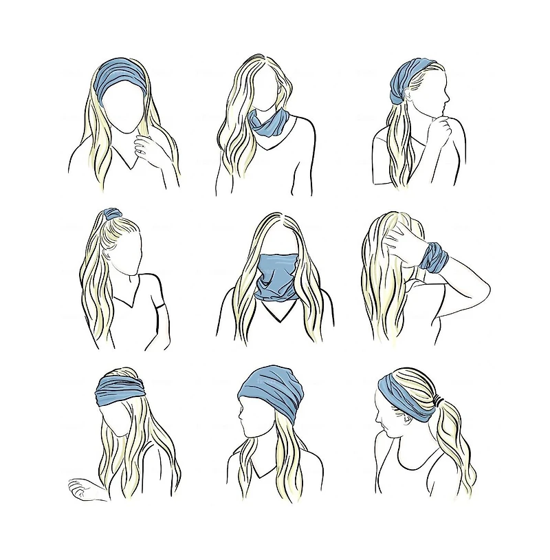 Headbands of Hope Women's Limited Edition Luxe Tube Turban - St. Baldrick's Blue Polka Dot