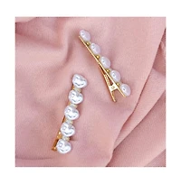 Headbands of Hope Women's Barrette Hair Clip Set of 2 - Pearl White