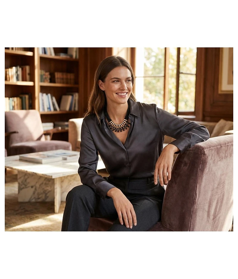 Bling Jewelry Fashion Black Chain Mail Golden Bronze Black Tri Tone Geometric Wide Big Fan Bib Statement Necklace Adjustable