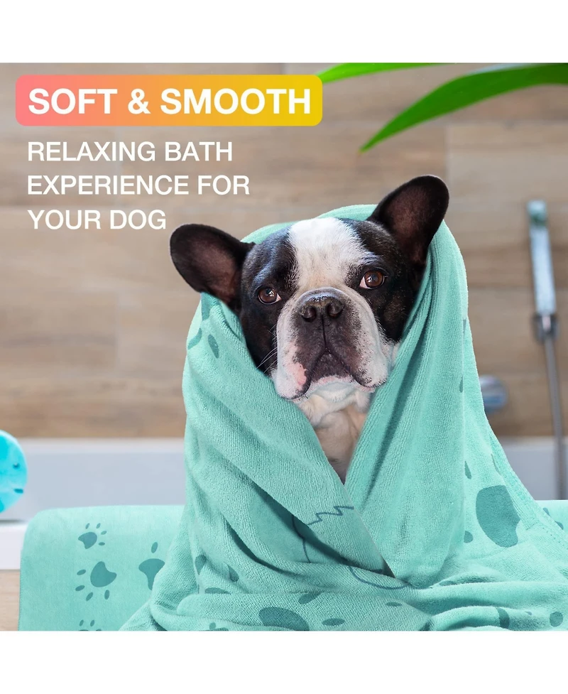 Aronkl Paws Pattern Microfiber Pet Towel, 55" x 28"