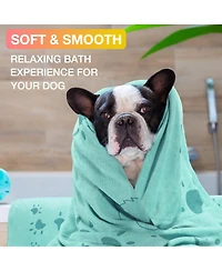 Aronkl Paws Pattern Microfiber Pet Towel, 55" x 28"