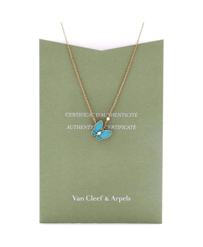 Pre-Owned Van Cleef & Arpels Two Butterfly Pendant Necklace