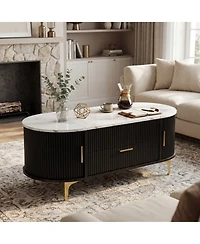Rainsken Oval Lift-Top Coffee Table