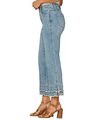 Democracy Petite "Ab" Solution Mid Rise Flared Jeans