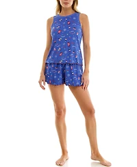 Roudelain Women's Crewneck Top and Pull-On Shorts, 2Pc Set