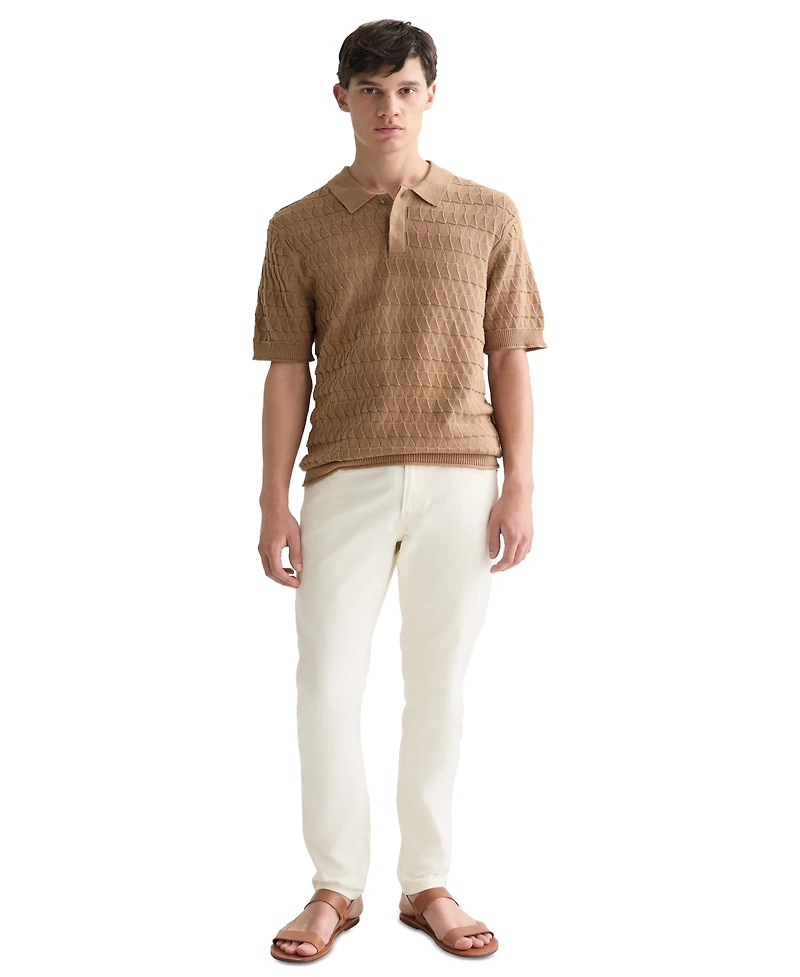 Scotch & Soda Men's Regular-Fit Pointelle Knitted Polo Shirt