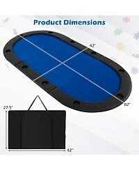Slickblue Foldable Poker Table Top 84 x 42 Inch for 10 Players Padded