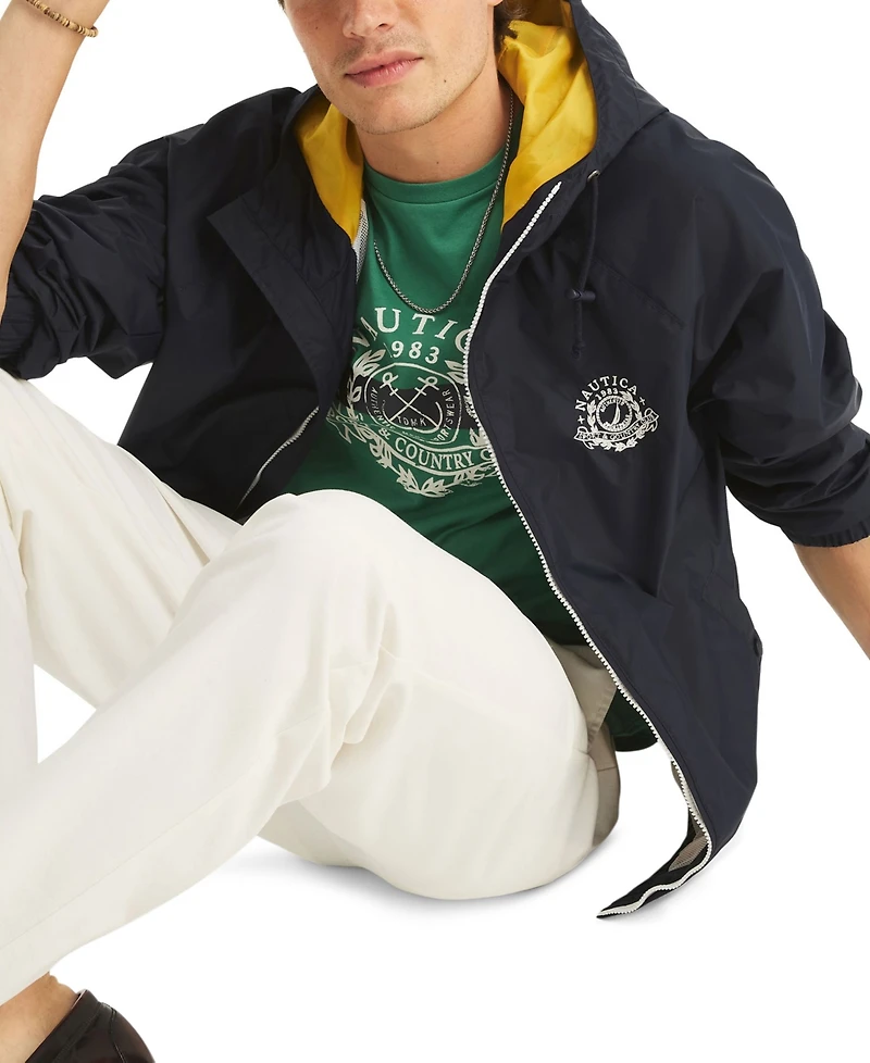 Nautica Men's Crest Logo Nylon Jacket