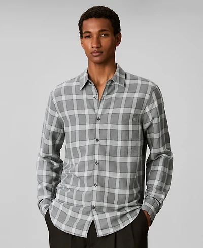 Calvin Klein Men's Yarn-Dyed Plaid Classic Shirt