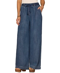 Democracy Petite Sky Rise Pleated Wide-Leg Pants