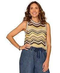 Democracy Petite Round Neck Tank Sweater