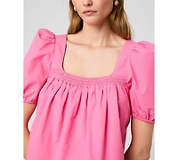 French Connection Women's Short-Sleeve Square Neck Top