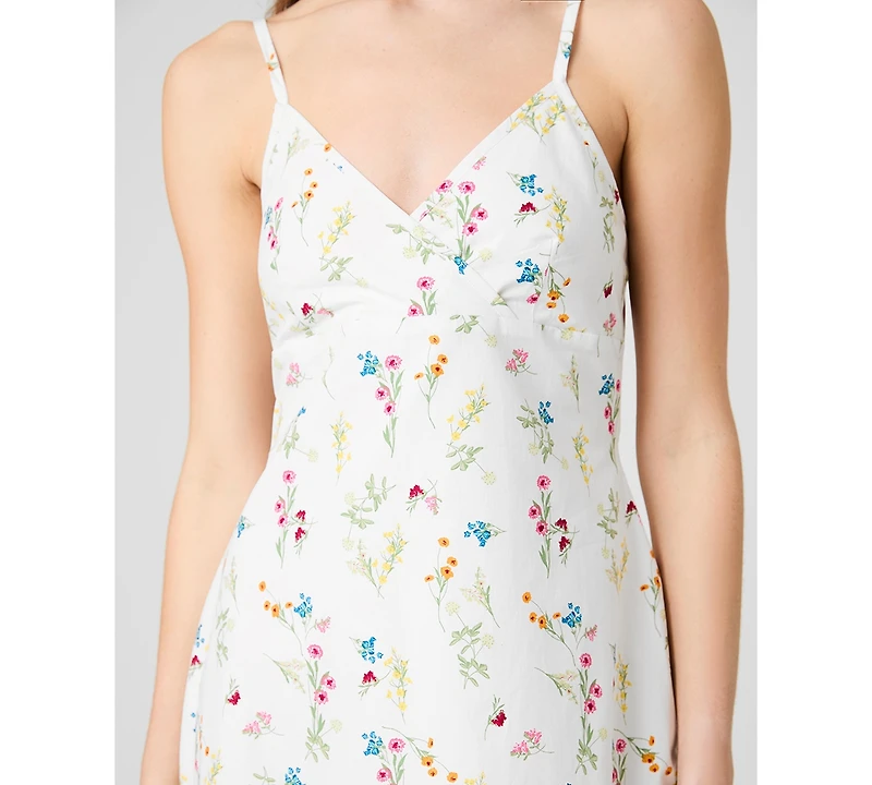 French Connection Women's Floral Print V-Neck Mini Dress