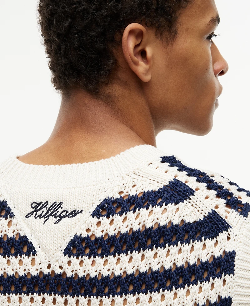 Tommy Hilfiger Men's Open Knit Sweater Vest