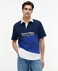 Tommy Hilfiger Men's Graphic Color-Block Polo Shirt