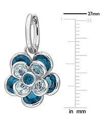 Macy's Blue Topaz (8-1/4 ct. t.w.) Drop Earrings in Sterling Silver