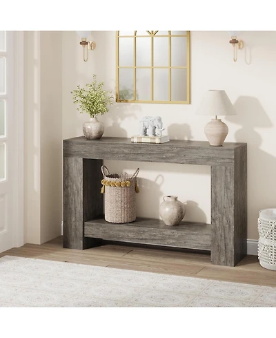 gaomon Entryway Console Table, Farmhouse 2-Tier Entryway Table