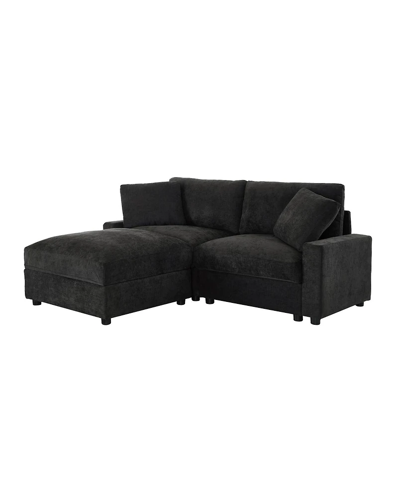 Streamdale Furniture Modular L-Shape Sectional Sofa w/ Ottoman