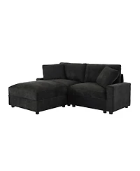 Streamdale Furniture Modular L-Shape Sectional Sofa w/ Ottoman