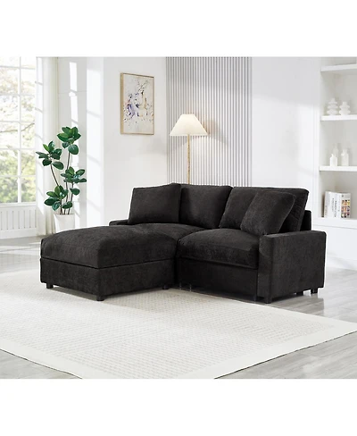 Streamdale Furniture Modular L-Shape Sectional Sofa w/ Ottoman