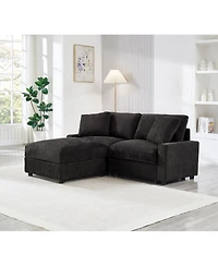 Streamdale Furniture Modular L-Shape Sectional Sofa w/ Ottoman