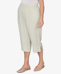 Alfred Dunner Plus Vintage Charm Front Pocket Capri Pants