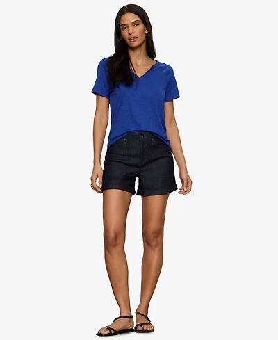 Sanctuary Petite Short-Sleeve V-Neck T-Shirt