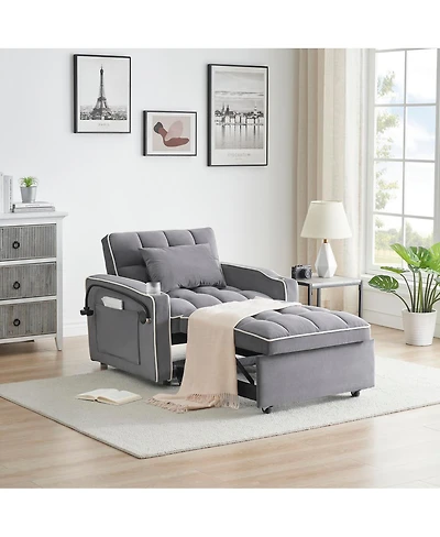 Streamdale Furniture Versatile Foldable Sofa Bed, 3 Lengths, Usb