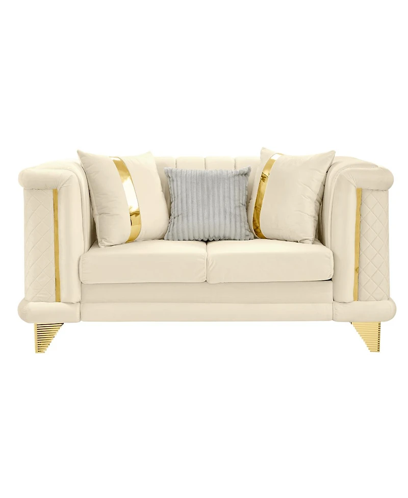 Streamdale Furniture Loveseat Sofa Trim and Pillows