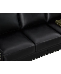Streamdale Furniture Classic Living Room Nails Sofa Faux Leather
