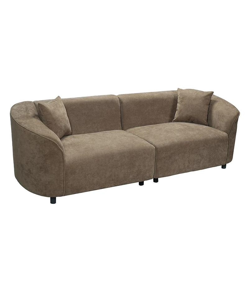 Streamdale Furniture 87" Curved Sofa: Plush, Streamlined, Durable